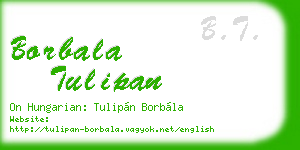 borbala tulipan business card